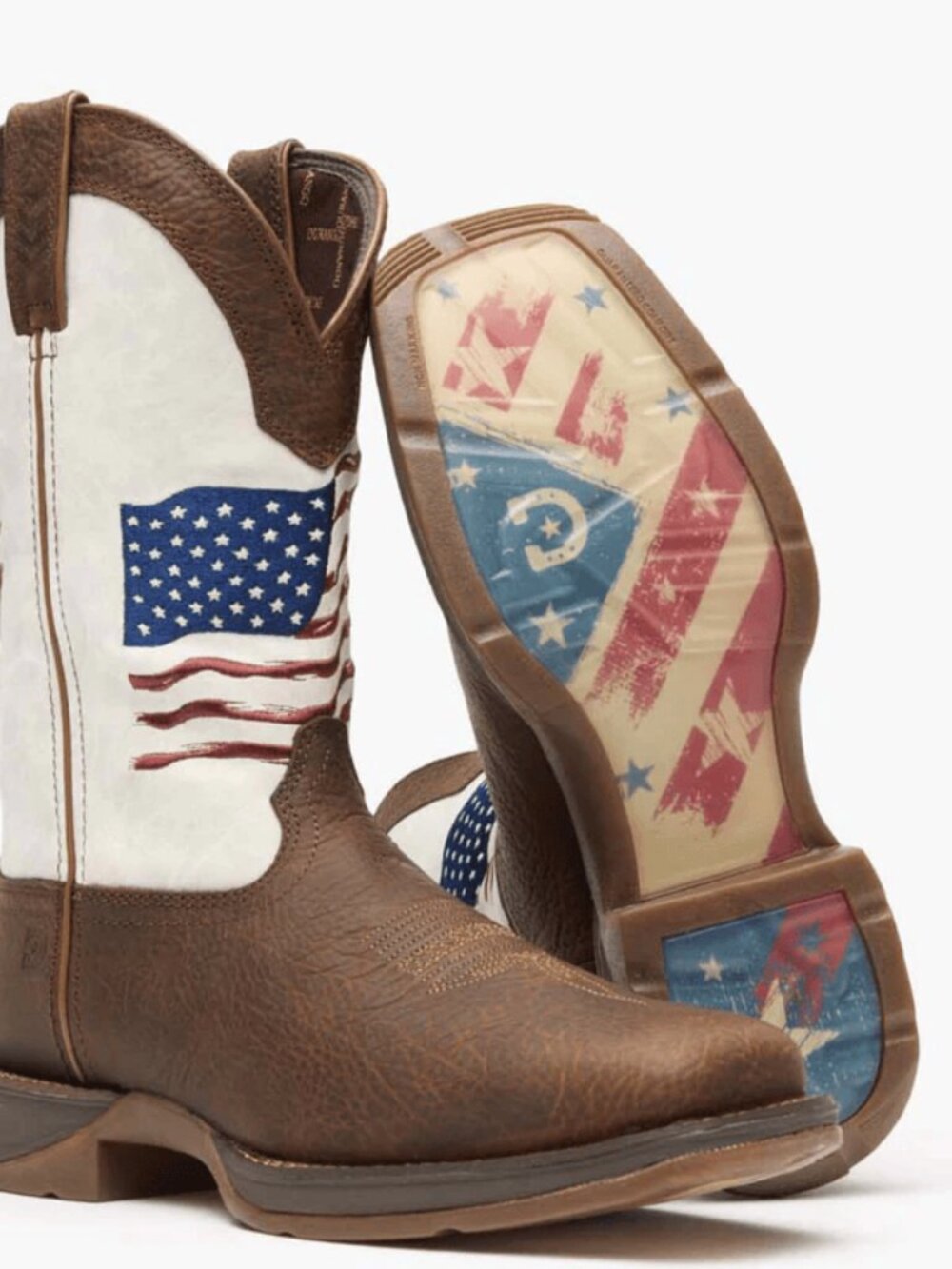Rebel by Durango Distressed Flag Embroidery Western Boot - Picture 3 of 6